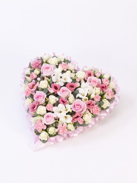 Pastel Heart Pink & White