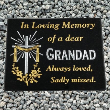 Large Rectangle Granite Memorial Plaque