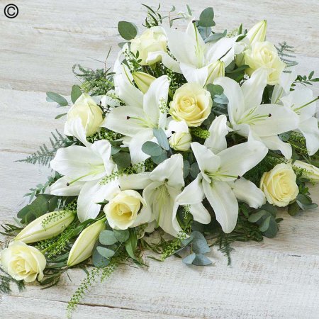 Rose and Lily Spray – White