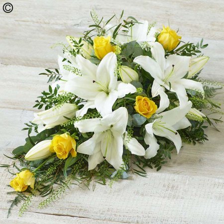 Rose and Lily Spray – Yellow